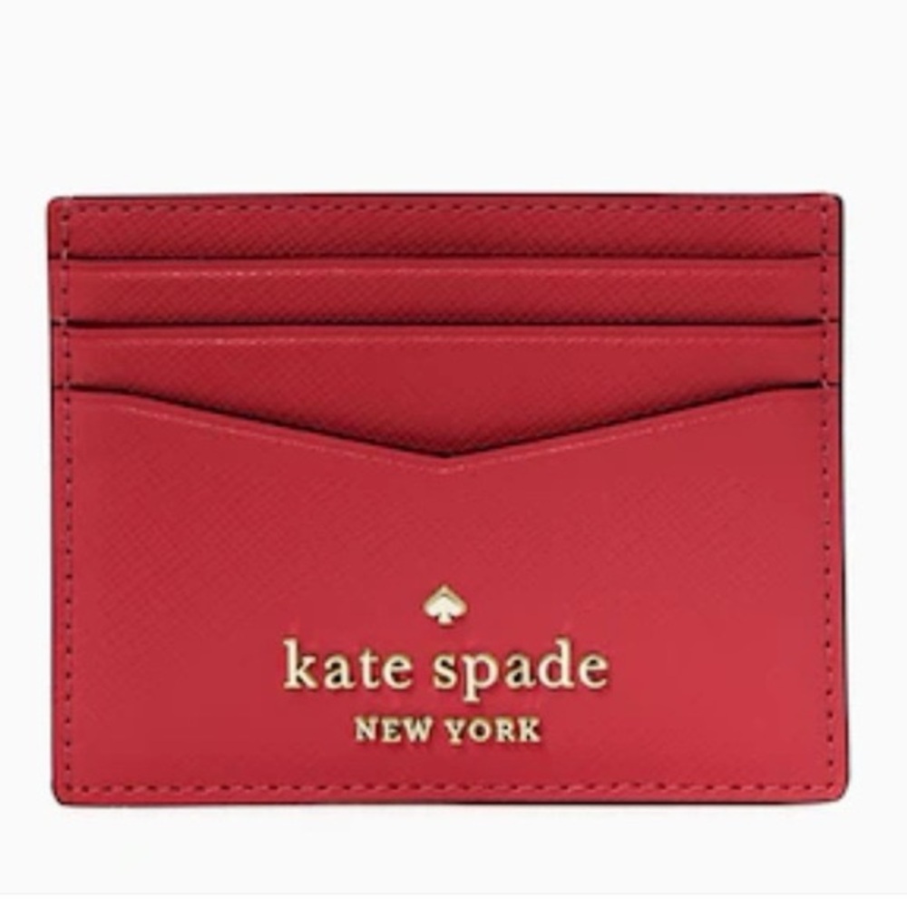 Kate Spade New York fushia Madison small slim card holder